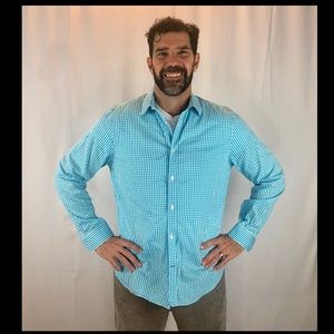 Gap Non-Iron Slim Fit Gingham Button Down Shirt
